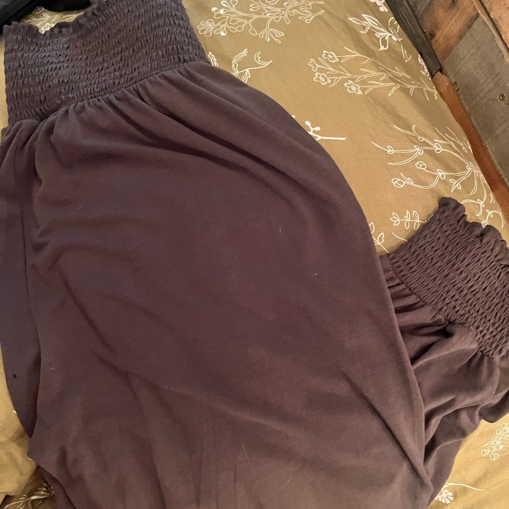 Grey Smocked pants